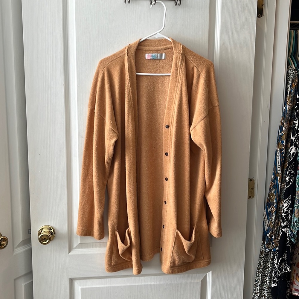 Free people terry cloth cardigan